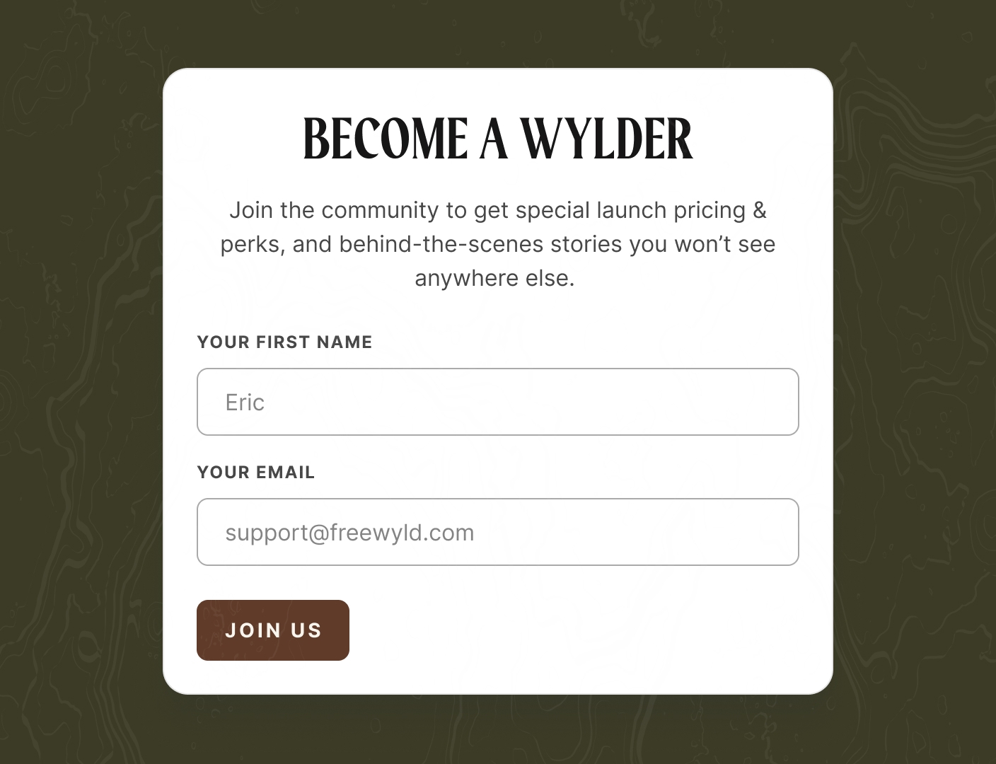 freewyld ui/ux design