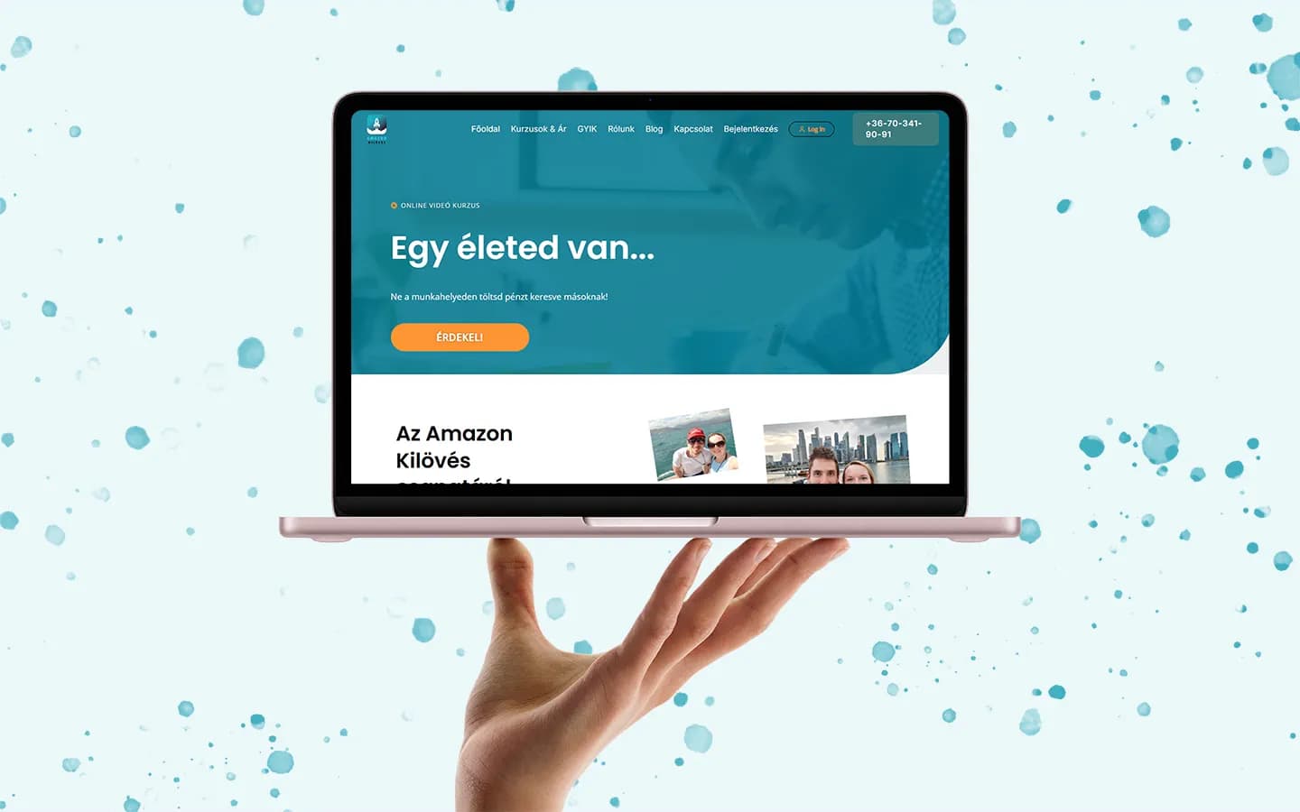 Online Education Website Design: AmazonKiLoves.hu | Mettevo