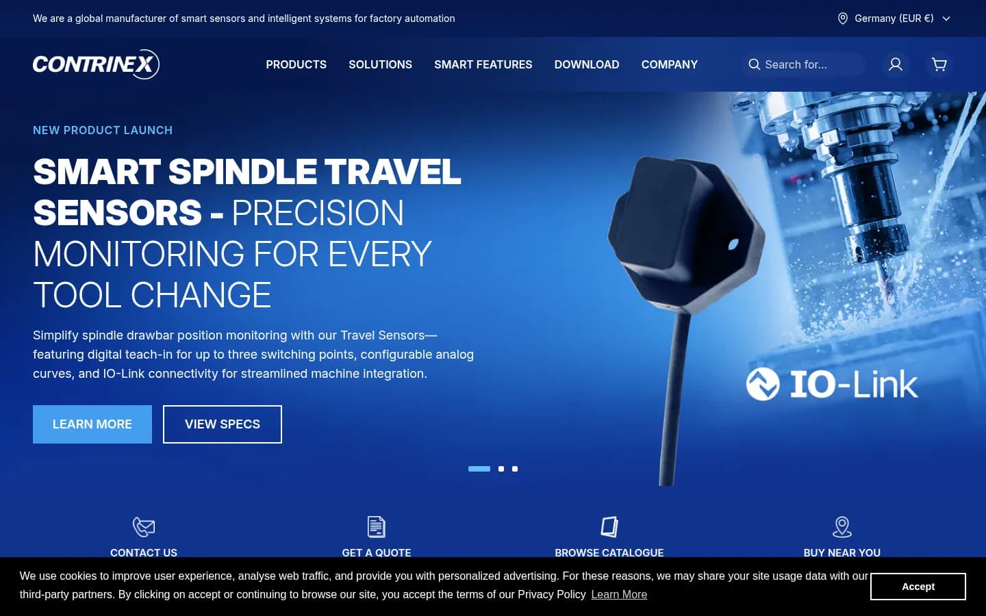 Industrial Automation Website Design: Contrinex | Mettevo