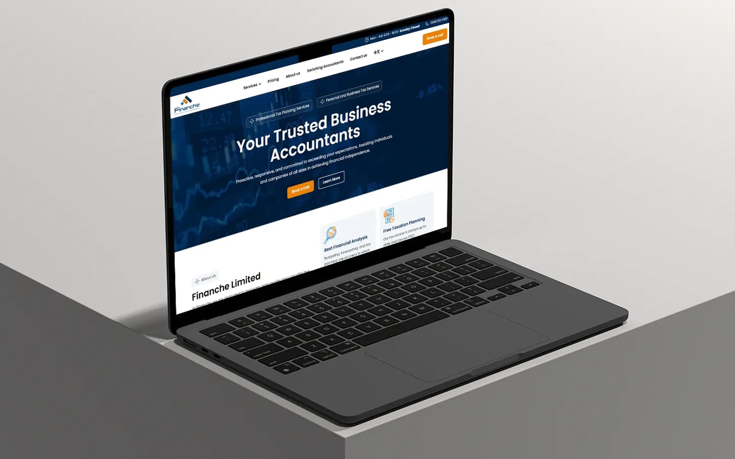 Financial Services Website Design: Finanche.co.uk | Mettevo