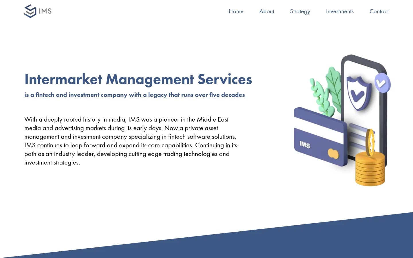 Fintech Website Design: IMS Corporate | Mettevo