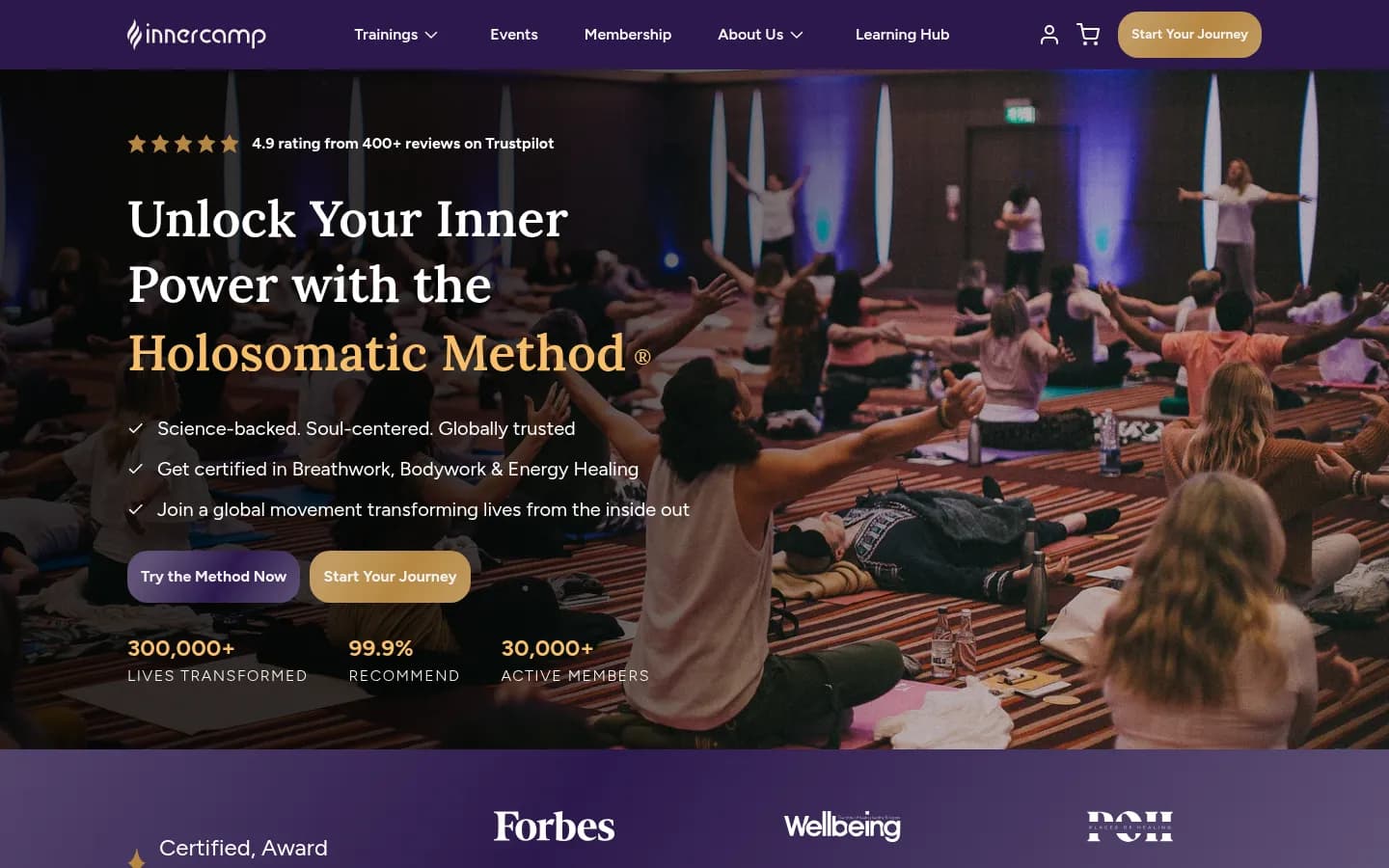Yoga Ecommerce Website Design: InnerCamp Healing Platform | Mettevo