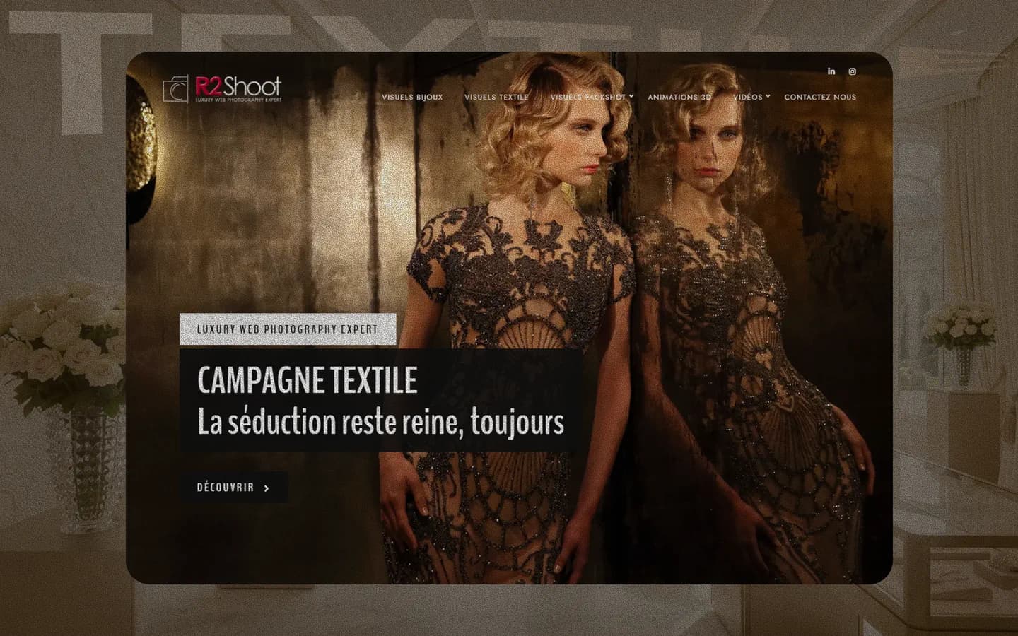 Photography Ecommerce Website Design: R2Shoot.fr | Mettevo