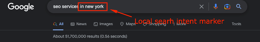 Search bar with arrow