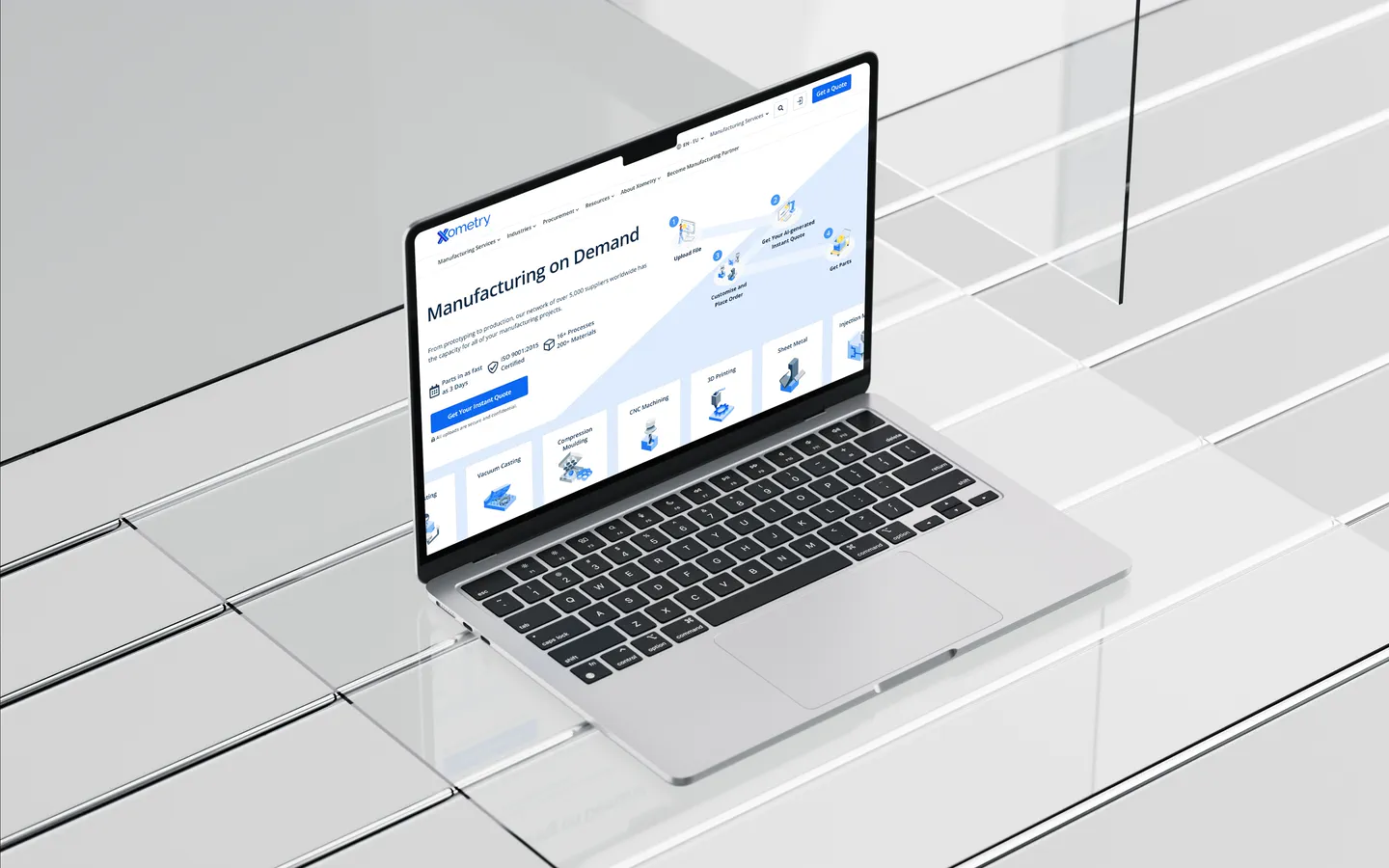 Manufacturing Website Design: Xometry EU | Mettevo